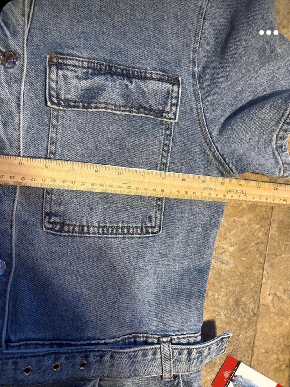 NWT Steve Madden Denim Utility Jumpsuit XL Wide Leg Belted Boilersuit $119 - Picture 6 of 13
